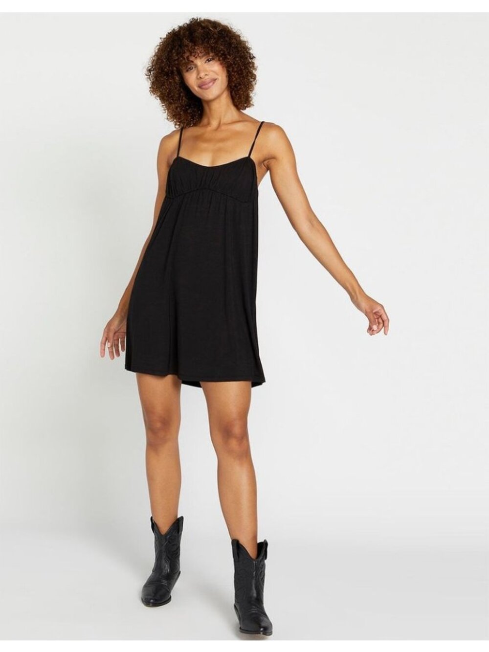 Volcom Womens Just Got Fun Casual Party Outfit Mini Dress Black Size S NWT